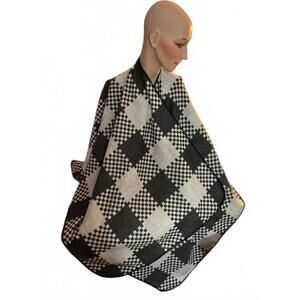 Just Cozy Poncho Scarf black and gray
